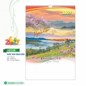 Lịch Treo Tường Lò Xo 2027 HBT Mẫu HBT06 (40 x 60cm) Cung Cấp Lịch Tết Doanh Nghiệp TP.HCM in logo doanh nghiệp quà tặng Tết tại Quà Tặng Miền Nam