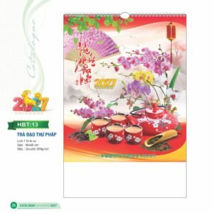 Lịch Treo Tường Lò Xo 2027 HBT Mẫu HBT13 (40 x 60cm) Cung Cấp Lịch Tết Doanh Nghiệp TP.HCM in logo doanh nghiệp quà tặng Tết tại Quà Tặng Miền Nam