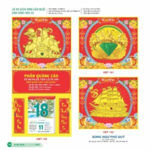 Lịch Treo Tường Lò Xo 2027 HBT Mẫu HBT140 (30 x 60cm) Cung Cấp Lịch Tết Doanh Nghiệp TP.HCM in logo doanh nghiệp quà tặng Tết tại Quà Tặng Miền Nam