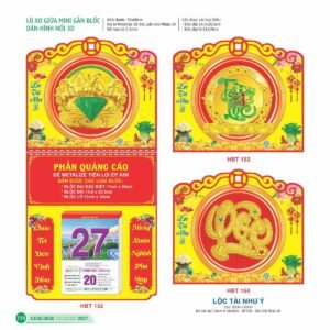 Lịch Treo Tường Lò Xo 2027 HBT Mẫu HBT152 (30 x 60cm) Cung Cấp Lịch Tết Doanh Nghiệp TP.HCM in logo doanh nghiệp quà tặng Tết tại Quà Tặng Miền Nam