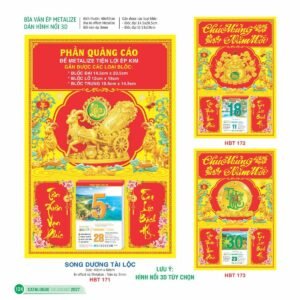 Lịch Bìa Treo 2027 HBT Mẫu HBT172 (15 x 19cm) Cung Cấp Lịch Tết Doanh Nghiệp TP.HCM in logo doanh nghiệp quà tặng Tết tại Quà Tặng Miền Nam