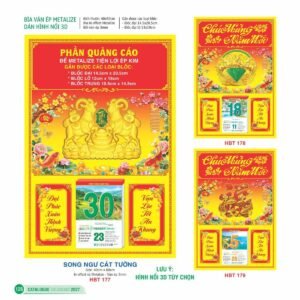 Lịch Bìa Treo 2027 HBT Mẫu HBT178 (15 x 19cm) Cung Cấp Lịch Tết Doanh Nghiệp TP.HCM in logo doanh nghiệp quà tặng Tết tại Quà Tặng Miền Nam