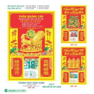 Lịch Bìa Treo 2027 HBT Mẫu HBT184 (15 x 19cm) Cung Cấp Lịch Tết Doanh Nghiệp TP.HCM in logo doanh nghiệp quà tặng Tết tại Quà Tặng Miền Nam