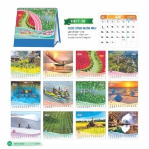 Lịch Để Bàn 2027 HBT Mẫu HBT39 (19 x 21cm) Cung Cấp Lịch Tết Doanh Nghiệp TP.HCM in logo doanh nghiệp quà tặng Tết tại Quà Tặng Miền Nam