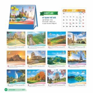 Lịch Để Bàn 2027 HBT Mẫu HBT41 (19 x 21cm) Cung Cấp Lịch Tết Doanh Nghiệp TP.HCM in logo doanh nghiệp quà tặng Tết tại Quà Tặng Miền Nam