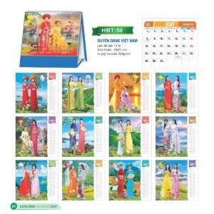 Lịch Để Bàn 2027 HBT Mẫu HBT51 (19 x 21cm) Cung Cấp Lịch Tết Doanh Nghiệp TP.HCM in logo doanh nghiệp quà tặng Tết tại Quà Tặng Miền Nam