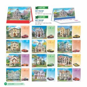 Lịch Bàn Chữ M (Có Note 52 Tuần) 2027 HBT Mẫu HBT59 (16 x 24cm) Cung Cấp Lịch Tết Doanh Nghiệp TP.HCM in logo doanh nghiệp quà tặng Tết tại Quà Tặng Miền Nam