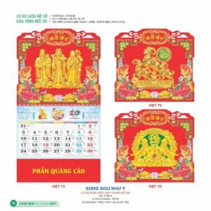 Lịch Treo Tường Lò Xo 2027 HBT Mẫu HBT79 (25  x  26 cm) Cung Cấp Lịch Tết Doanh Nghiệp TP.HCM in logo doanh nghiệp quà tặng Tết tại Quà Tặng Miền Nam