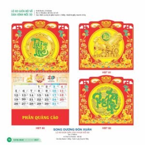Lịch Treo Tường Lò Xo 2027 HBT Mẫu HBT81 (17  x  18 cm) Cung Cấp Lịch Tết Doanh Nghiệp TP.HCM in logo doanh nghiệp quà tặng Tết tại Quà Tặng Miền Nam