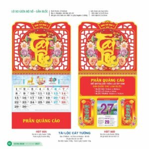 Lịch Treo Tường Lò Xo 2027 HBT Mẫu HBT89A (23  x  24 cm) Cung Cấp Lịch Tết Doanh Nghiệp TP.HCM in logo doanh nghiệp quà tặng Tết tại Quà Tặng Miền Nam