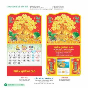 Lịch Treo Tường Lò Xo 2027 HBT Mẫu HBT92A (22  x  23 cm) Cung Cấp Lịch Tết Doanh Nghiệp TP.HCM in logo doanh nghiệp quà tặng Tết tại Quà Tặng Miền Nam