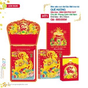 Lịch Bloc Siêu Cực Đại 2027 HT Mẫu HT1 (38 x 53cm) Cung Cấp Lịch Tết Doanh Nghiệp TP.HCM in logo doanh nghiệp quà tặng Tết tại Quà Tặng Miền Nam