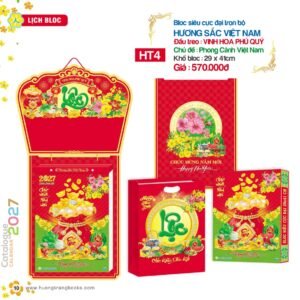Lịch Bloc Siêu Cực Đại 2027 HT Mẫu HT4 - Hương Sắc Việt Nam (29 x 41cm) Cung Cấp Lịch Tết Doanh Nghiệp TP.HCM in logo doanh nghiệp quà tặng Tết tại Quà Tặng Miền Nam