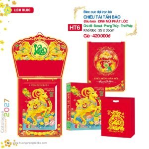 Lịch Bloc Cực Đại 2027 HT Mẫu HT6 (25 x 35cm) Cung Cấp Lịch Tết Doanh Nghiệp TP.HCM in logo doanh nghiệp quà tặng Tết tại Quà Tặng Miền Nam