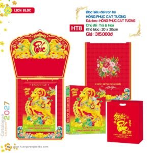 Lịch Bloc Siêu Đại 2027 HT Mẫu HT8 (20 x 30cm) Cung Cấp Lịch Tết Doanh Nghiệp TP.HCM in logo doanh nghiệp quà tặng Tết tại Quà Tặng Miền Nam