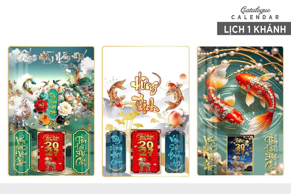 Lịch Gỗ Lamina Cao Cấp 40x60cm 2027 LM406_003 - Quà Tặng Miền Nam