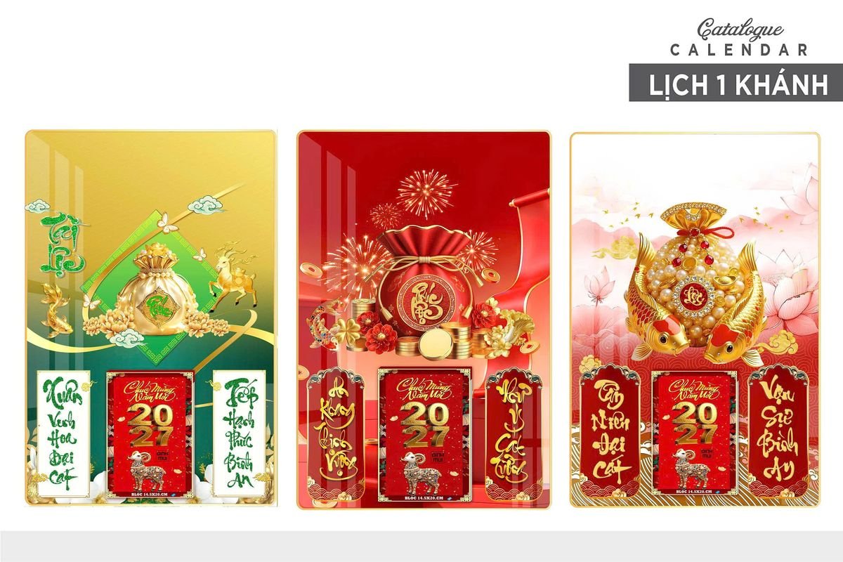 Lịch Gỗ Lamina Cao Cấp 40x60cm 2027 LM406_029 - Quà Tặng Miền Nam