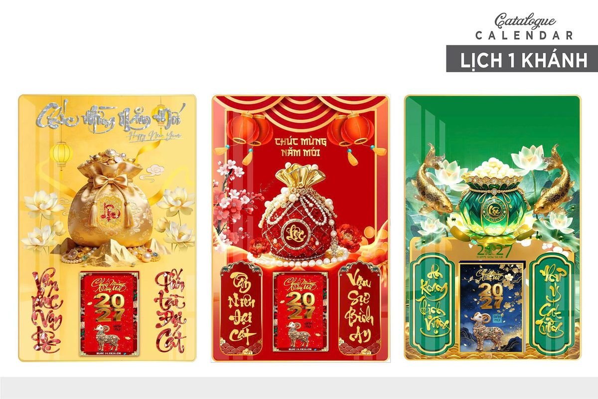 Lịch Gỗ Lamina Cao Cấp 40x60cm 2027 LM406_030 - Quà Tặng Miền Nam