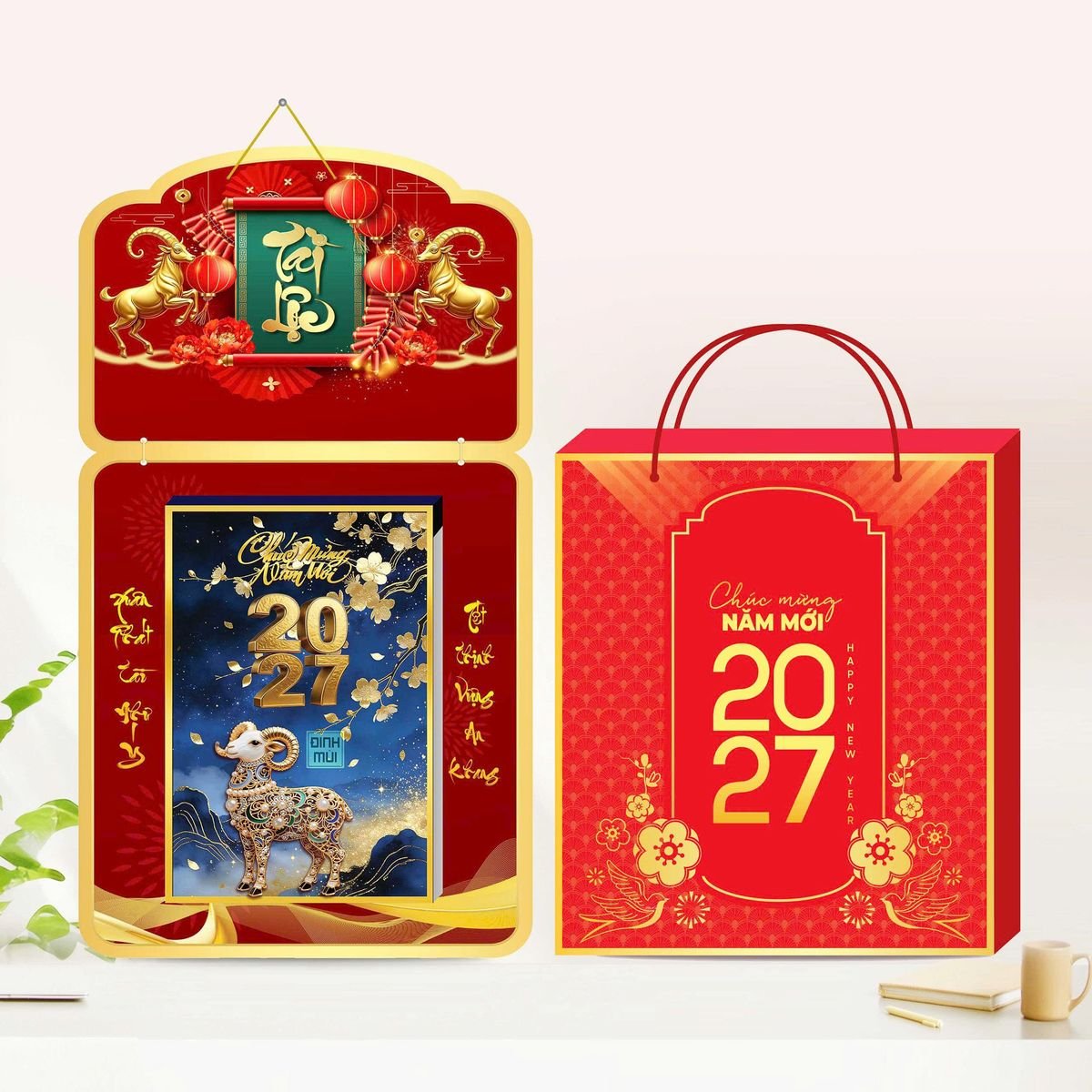 Lịch Gỗ Lamina Cao Cấp 40x60cm 2027 LM406_031 - Quà Tặng Miền Nam