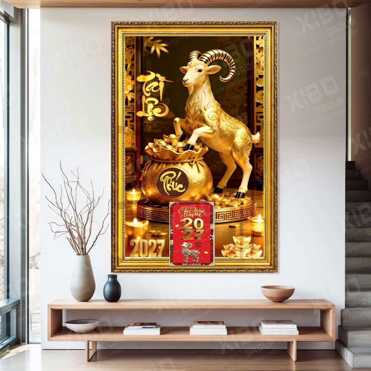 Lịch Gỗ Lamina Cao Cấp 40x60cm 2027 LM406_032 - Quà Tặng Miền Nam