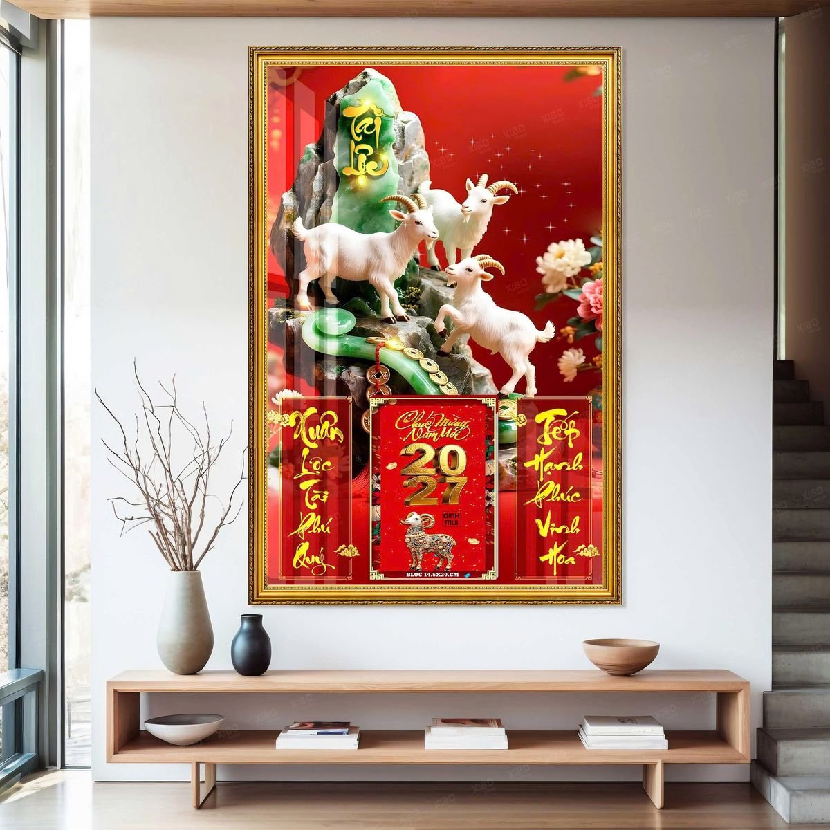 Lịch Gỗ Lamina Cao Cấp 40x60cm 2027 LM406_033 - Quà Tặng Miền Nam