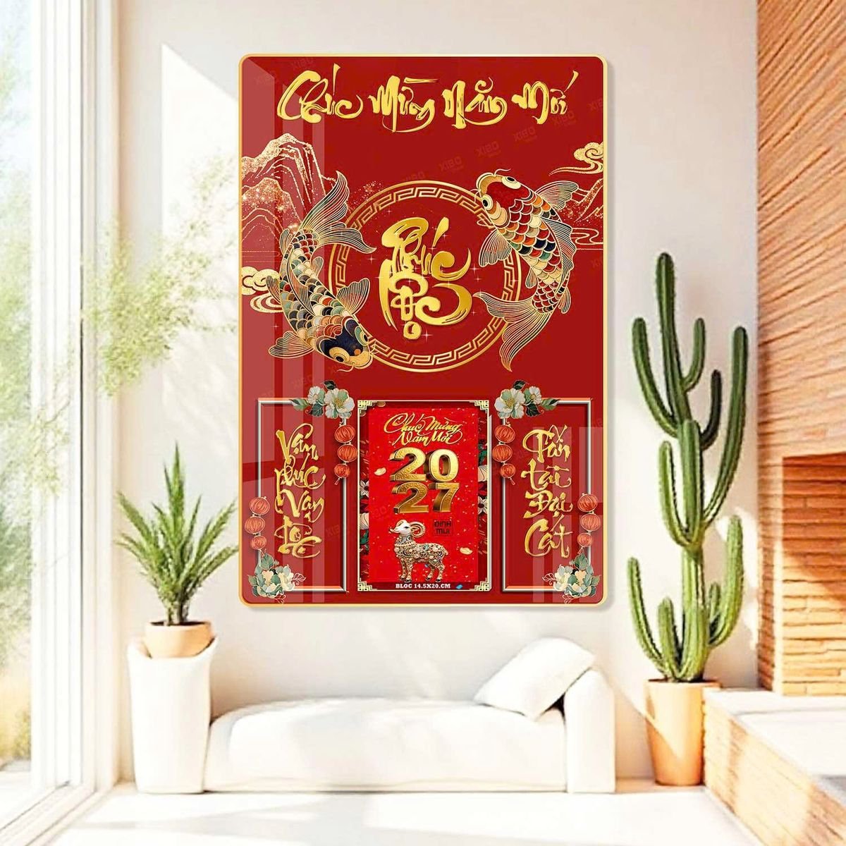 Lịch Gỗ Lamina Cao Cấp 40x60cm 2027 LM406_034 - Quà Tặng Miền Nam