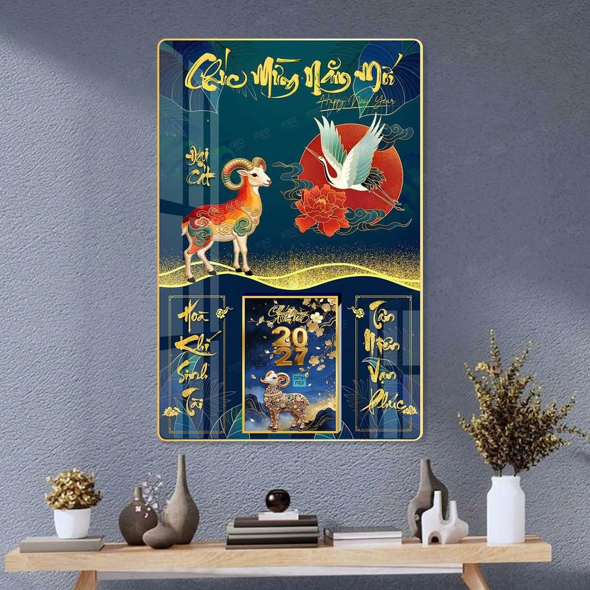 Lịch Gỗ Lamina Cao Cấp 40x60cm 2027 LM406_039 - Quà Tặng Miền Nam