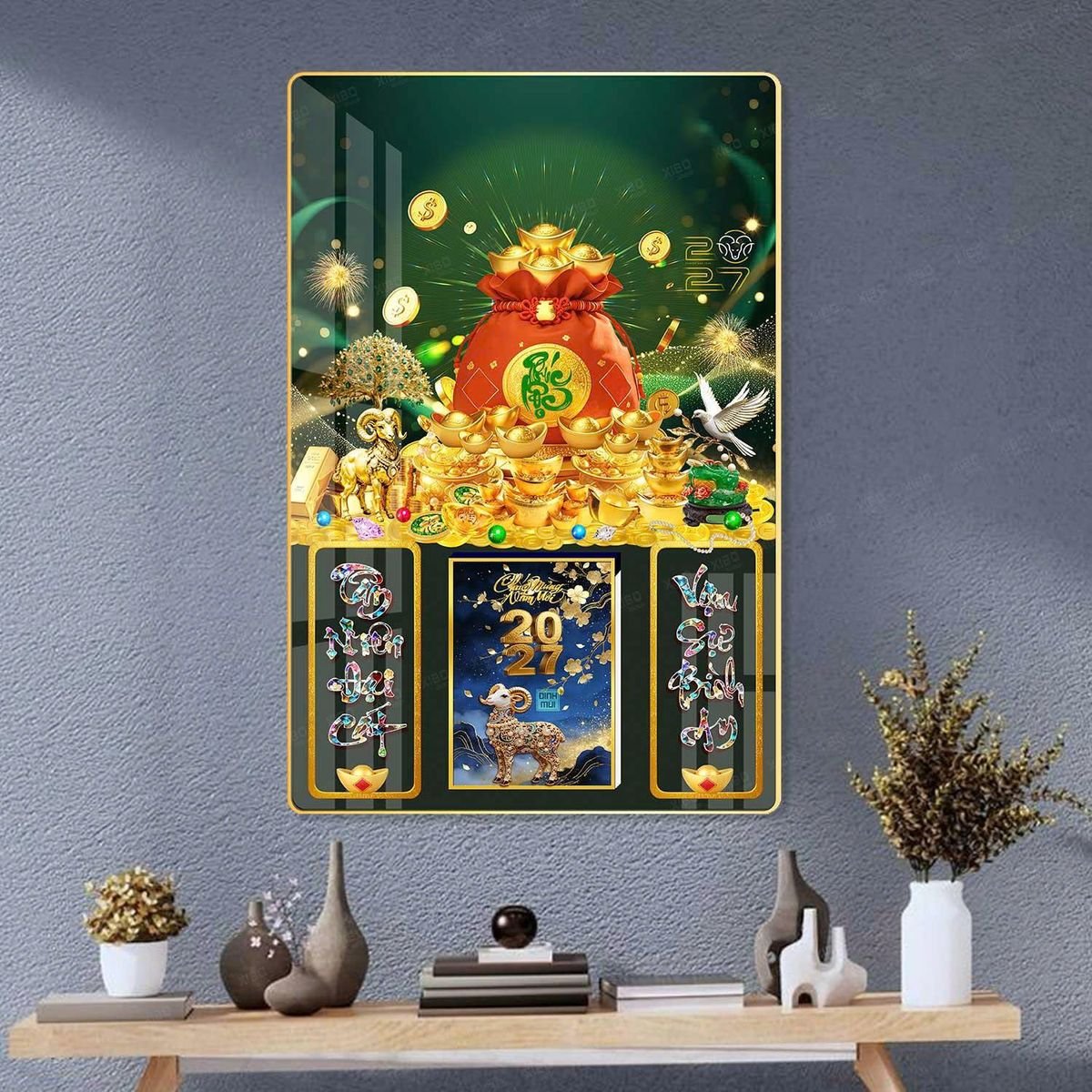 Lịch Gỗ Lamina Cao Cấp 40x60cm 2027 LM406_042 - Quà Tặng Miền Nam