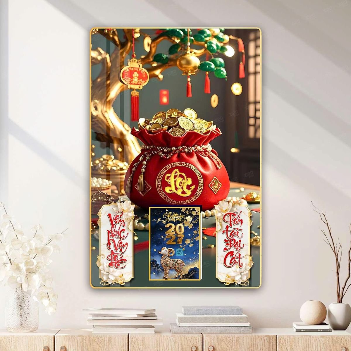 Lịch Gỗ Lamina Cao Cấp 40x60cm 2027 LM406_052 - Quà Tặng Miền Nam