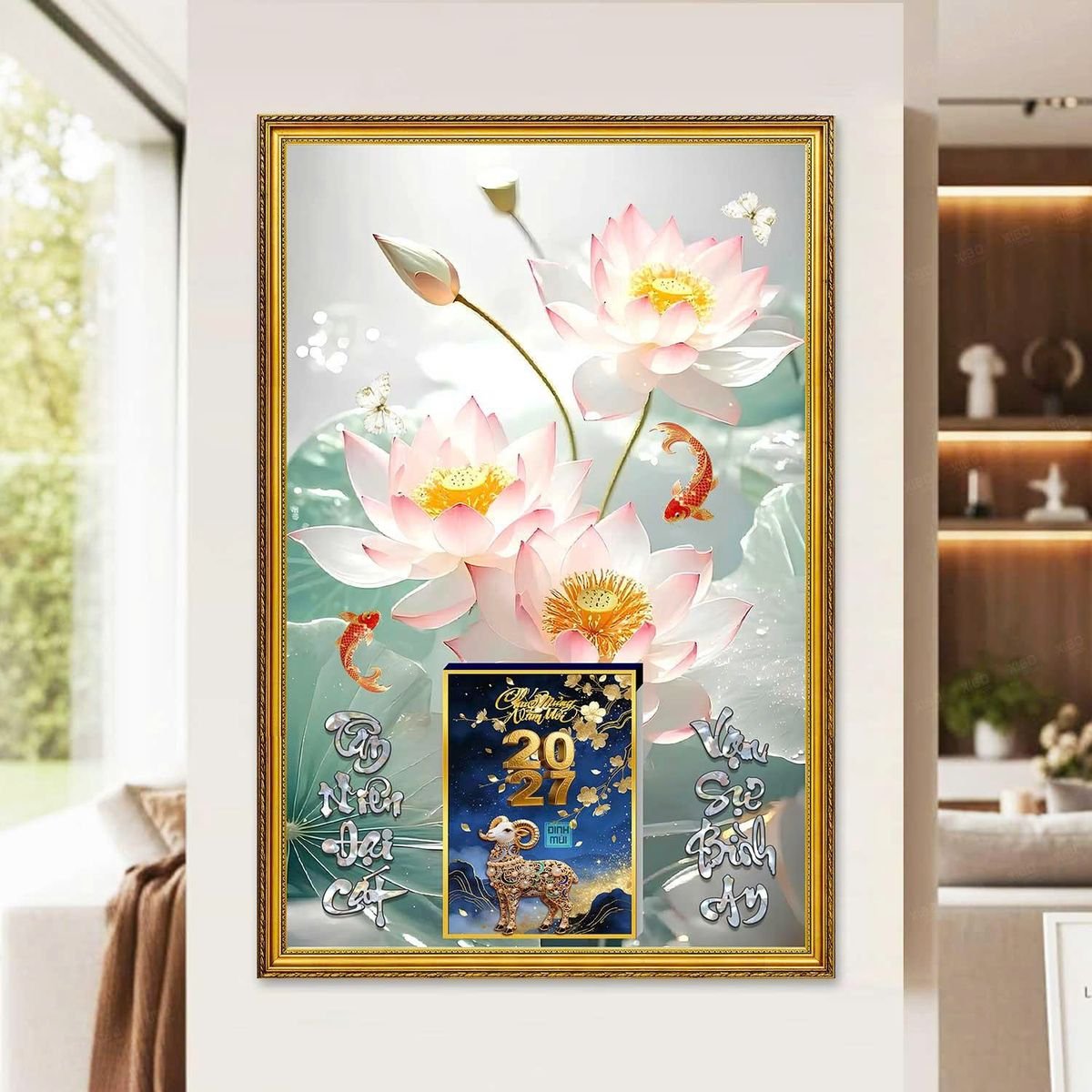 Lịch Gỗ Lamina Cao Cấp 40x60cm 2027 LM406_057 - Quà Tặng Miền Nam