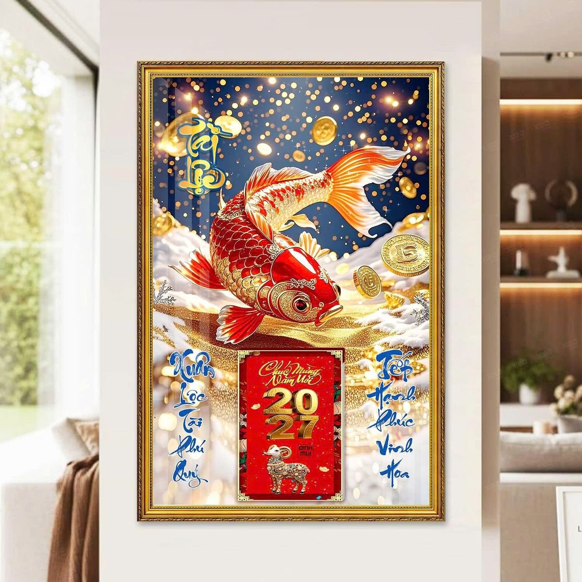 Lịch Gỗ Lamina Cao Cấp 40x60cm 2027 LM406_058 - Quà Tặng Miền Nam