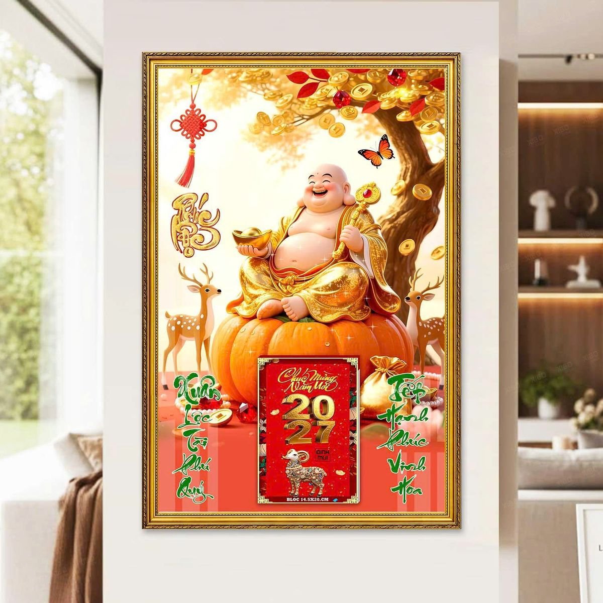 Lịch Gỗ Lamina Cao Cấp 40x60cm 2027 LM406_059 - Quà Tặng Miền Nam