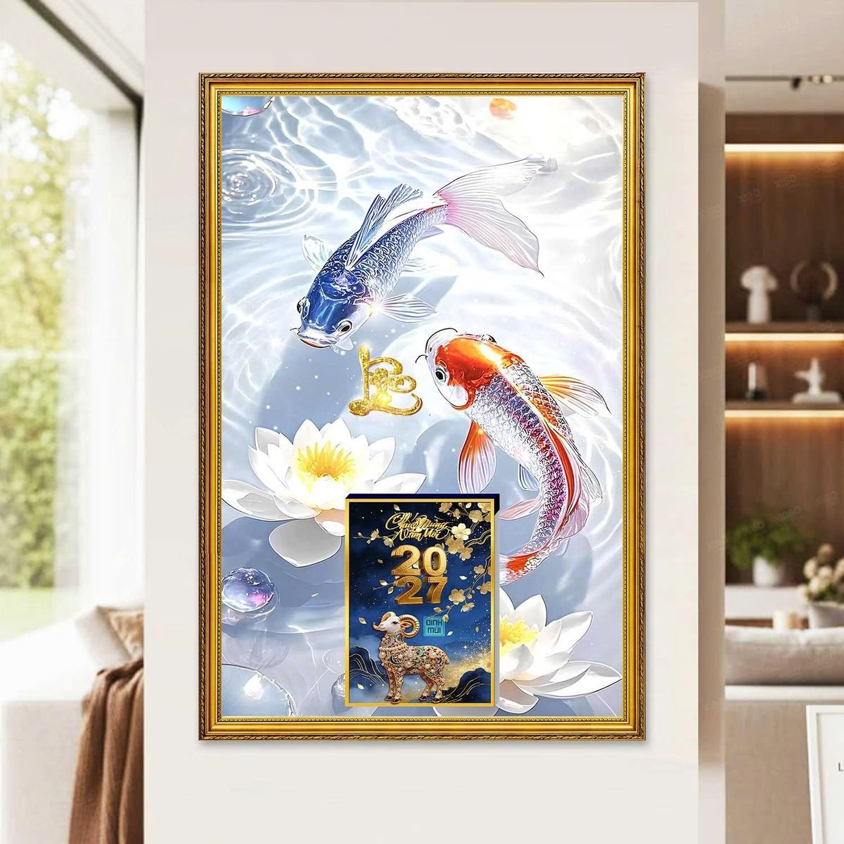 Lịch Gỗ Lamina Cao Cấp 40x60cm 2027 LM406_061 - Quà Tặng Miền Nam