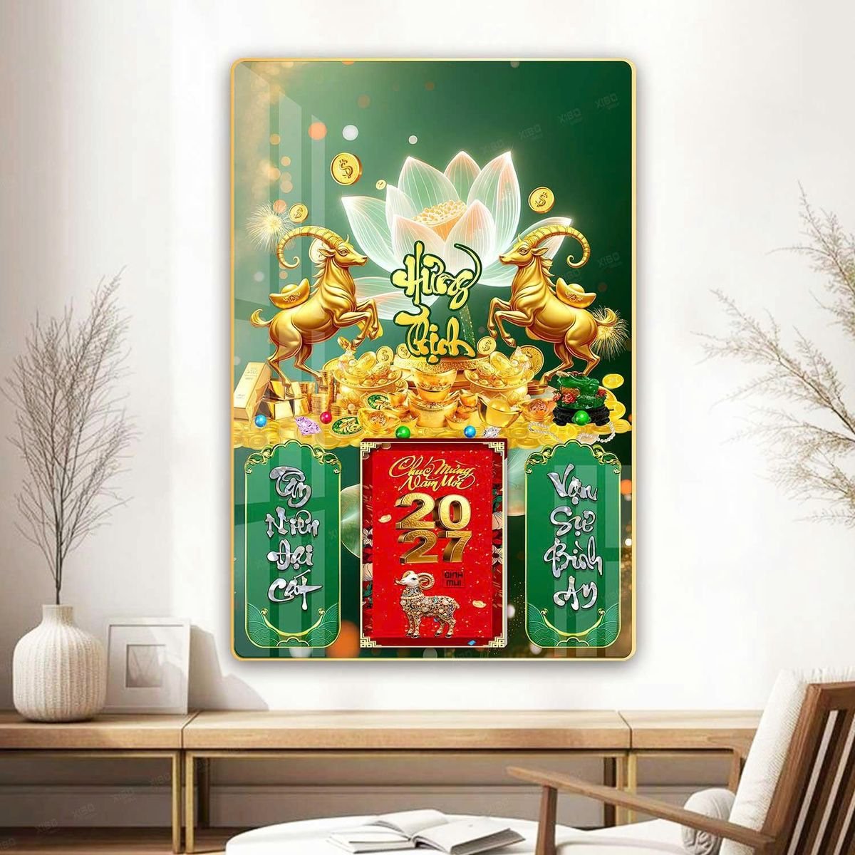 Lịch Gỗ Lamina Cao Cấp 40x60cm 2027 LM406_072 - Quà Tặng Miền Nam