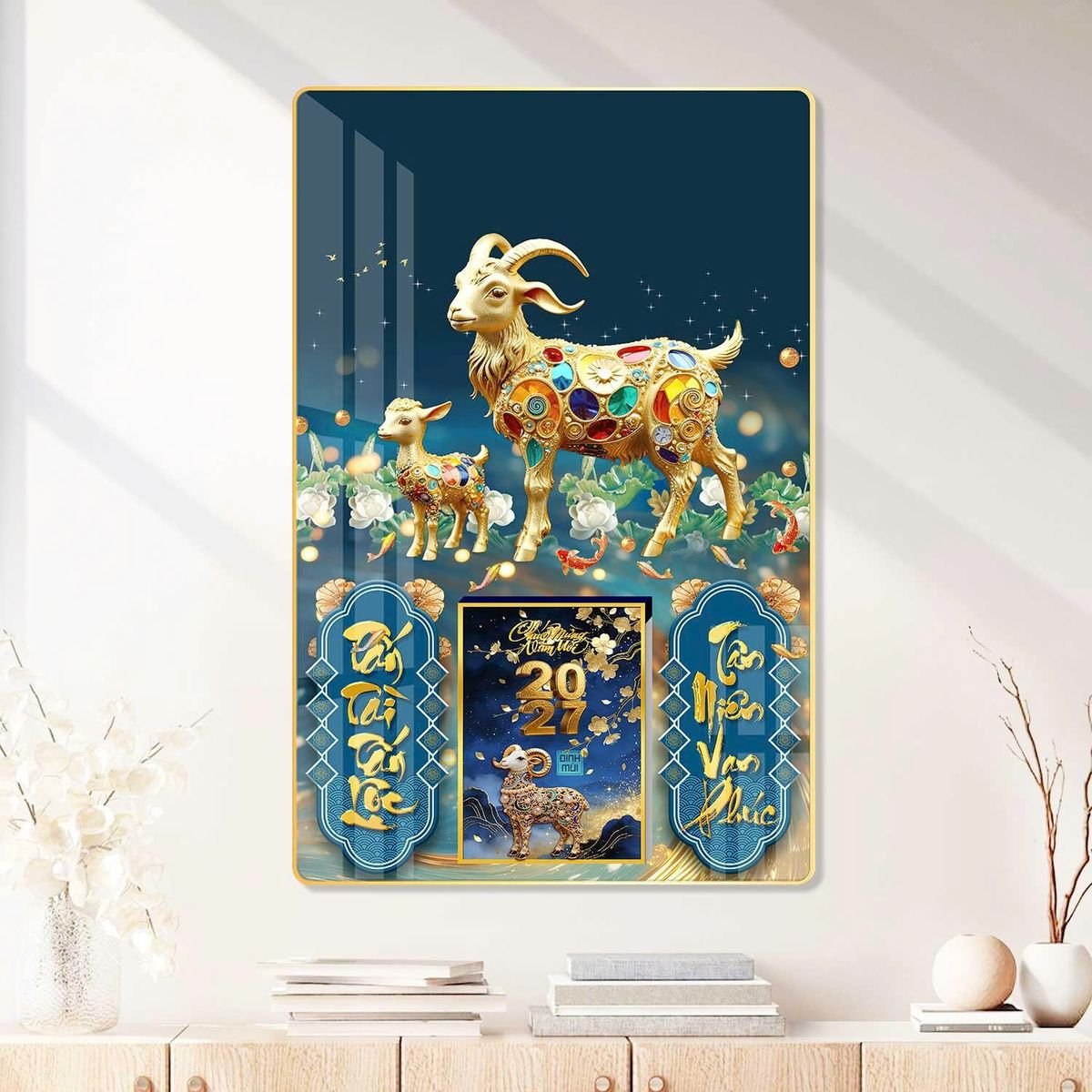 Lịch Gỗ Lamina Cao Cấp 40x60cm 2027 LM406_084 - Quà Tặng Miền Nam