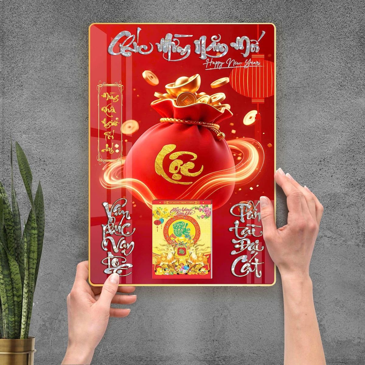 Lịch Gỗ Lamina Cao Cấp 40x60cm 2027 LM406_105 - Quà Tặng Miền Nam