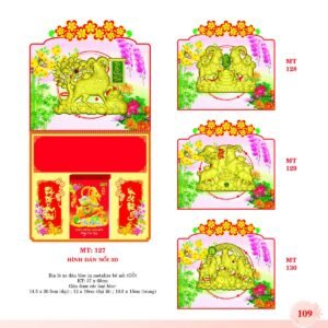 Bìa Lò Xo Dán Bloc 2027 MT Mẫu MT129 (37 x 68cm) Cung Cấp Lịch Tết Doanh Nghiệp TP.HCM in logo doanh nghiệp quà tặng Tết tại Quà Tặng Miền Nam