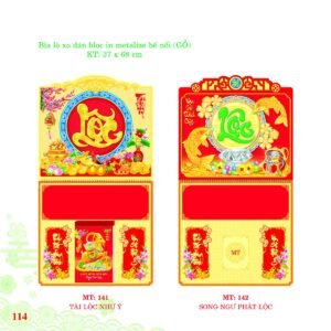 Bìa Lò Xo Dán Bloc 2027 MT Mẫu MT142 (37 x 68cm) Cung Cấp Lịch Tết Doanh Nghiệp TP.HCM in logo doanh nghiệp quà tặng Tết tại Quà Tặng Miền Nam