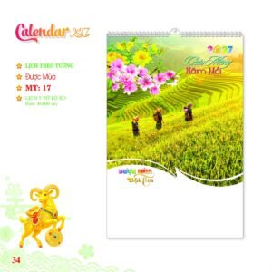 Lịch Treo Tường Lò Xo 2027 MT Mẫu MT17 (40 x 60cm) Cung Cấp Lịch Tết Doanh Nghiệp TP.HCM in logo doanh nghiệp quà tặng Tết tại Quà Tặng Miền Nam