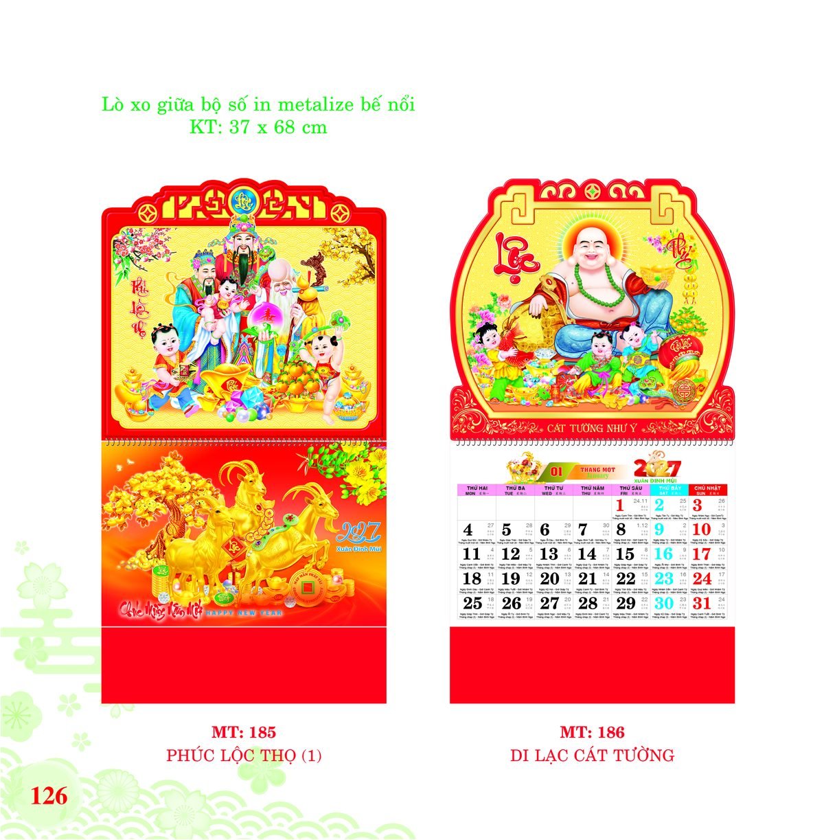 Lịch Treo Tường Lò Xo 2027 MT Mẫu MT185 - Cát Tường Như Ý (37 x 68cm) Cung Cấp Lịch Tết Doanh Nghiệp TP.HCM Lịch Treo Tường Lò Xo 2027 MT Mẫu MT185 - Cát Tường Như Ý (37 x 68cm) Cung Cấp Lịch Tết Doanh Nghiệp TP.HCM in logo doanh nghiệp quà tặng Tết tại Quà Tặng Miền Nam