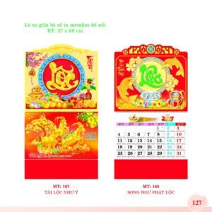 Lịch Treo Tường Lò Xo 2027 MT Mẫu MT187 (37 x 68cm) Cung Cấp Lịch Tết Doanh Nghiệp TP.HCM in logo doanh nghiệp quà tặng Tết tại Quà Tặng Miền Nam