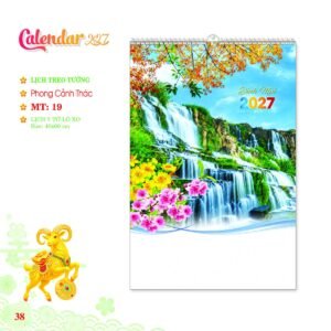 Lịch Treo Tường Lò Xo 2027 MT Mẫu MT19 (40 x 60 cm) Cung Cấp Lịch Tết Doanh Nghiệp TP.HCM in logo doanh nghiệp quà tặng Tết tại Quà Tặng Miền Nam