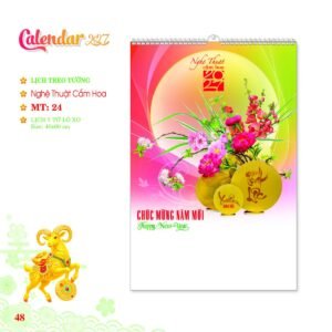 Lịch Treo Tường Lò Xo 2027 MT Mẫu MT24 (40 x 60cm) Cung Cấp Lịch Tết Doanh Nghiệp TP.HCM in logo doanh nghiệp quà tặng Tết tại Quà Tặng Miền Nam