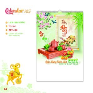 Lịch Treo Tường Lò Xo 2027 MT Mẫu MT32 (40 x 60cm) Cung Cấp Lịch Tết Doanh Nghiệp TP.HCM in logo doanh nghiệp quà tặng Tết tại Quà Tặng Miền Nam