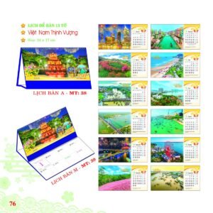 Lịch Để Bàn 2027 MT Mẫu MT39 (24 x 17cm) Cung Cấp Lịch Tết Doanh Nghiệp TP.HCM in logo doanh nghiệp quà tặng Tết tại Quà Tặng Miền Nam