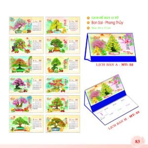 Lịch Để Bàn 2027 MT Mẫu MT52 (24 x 17cm) Cung Cấp Lịch Tết Doanh Nghiệp TP.HCM in logo doanh nghiệp quà tặng Tết tại Quà Tặng Miền Nam