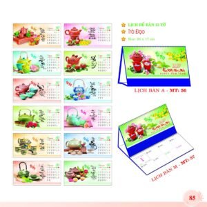 Lịch Để Bàn 2027 MT Mẫu MT56 (24 x 17cm) Cung Cấp Lịch Tết Doanh Nghiệp TP.HCM in logo doanh nghiệp quà tặng Tết tại Quà Tặng Miền Nam