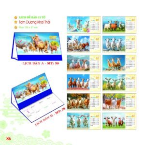 Lịch Để Bàn 2027 MT Mẫu MT58 (24 x 17cm) Cung Cấp Lịch Tết Doanh Nghiệp TP.HCM in logo doanh nghiệp quà tặng Tết tại Quà Tặng Miền Nam