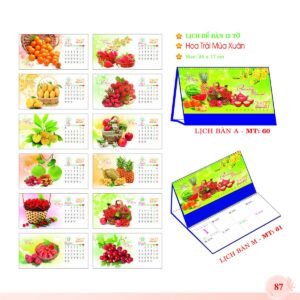 Lịch Để Bàn 2027 MT Mẫu MT61 (24 x 17cm) Cung Cấp Lịch Tết Doanh Nghiệp TP.HCM in logo doanh nghiệp quà tặng Tết tại Quà Tặng Miền Nam