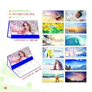 Lịch Để Bàn 2027 MT Mẫu MT62 (24 x 17cm) Cung Cấp Lịch Tết Doanh Nghiệp TP.HCM in logo doanh nghiệp quà tặng Tết tại Quà Tặng Miền Nam